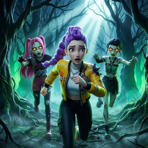 Eerie Zombie Chase: Thrilling YouTube Thumbnail Design Eerie Zombie Chase: Thrilling YouTube Thumbnail Design