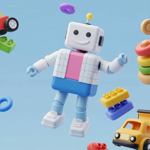 Stylized Toy Robot Version of Human Character