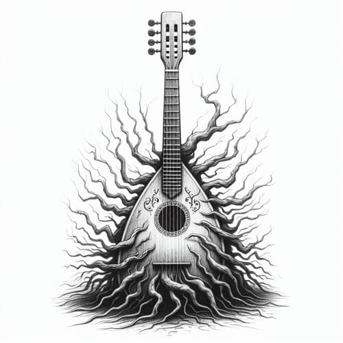 Roots of Trees Balalaika: Russian Musical Instrument Sketch