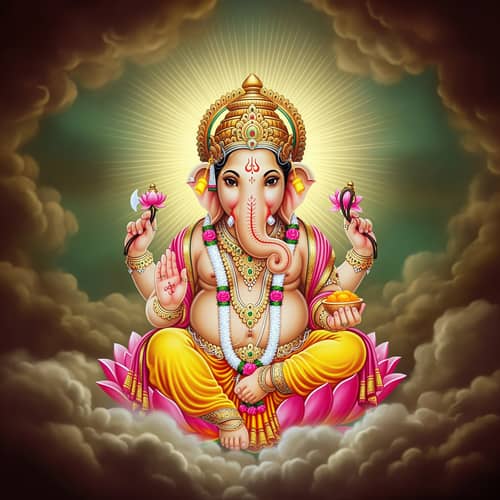 Vibrant God Ganesha Artwork in 4K Resolution