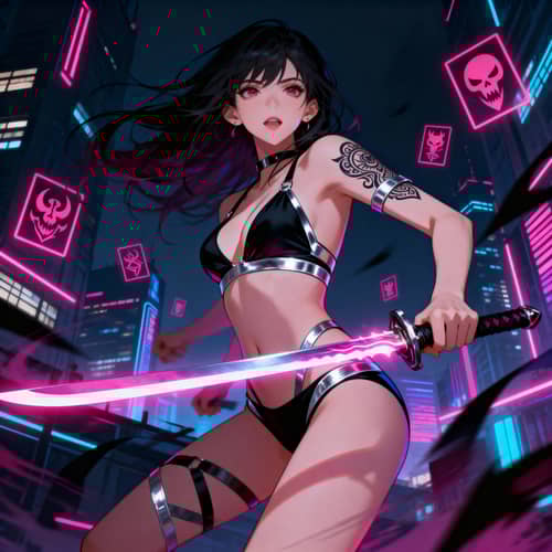 Zoey from Kpop Demon Hunters in a Bikini