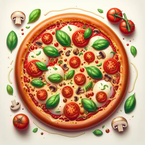 Delicious Freshly Baked Pizza with Tomato Sauce and Melty Mozzarella Cheese