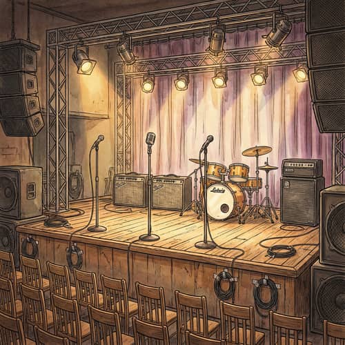 Detailed Stage Setup for Music Band Performances