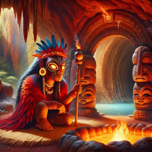 Mahuika: Guardian of Fire and Wise Elder | Radiant & Spiritual Presence