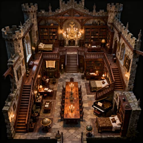 Victorian Castle Interior for D&D Campaign