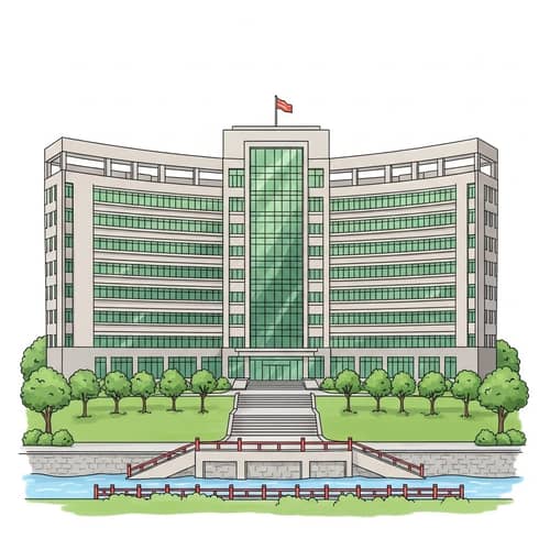 Gulou District Government Building: Hand-Painted Style
