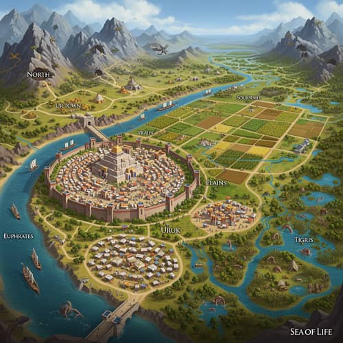 Epic Fantasy Map of Uruk Region Epic Fantasy Map of Uruk Region