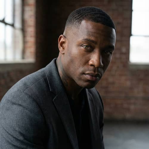 Stylish African American Man with Unique Features