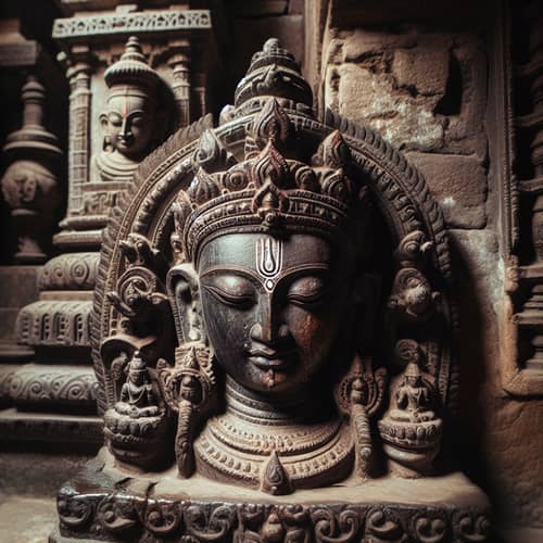 Ancient Hindu Deity Idol: Symbol of Worship and Craftsmanship