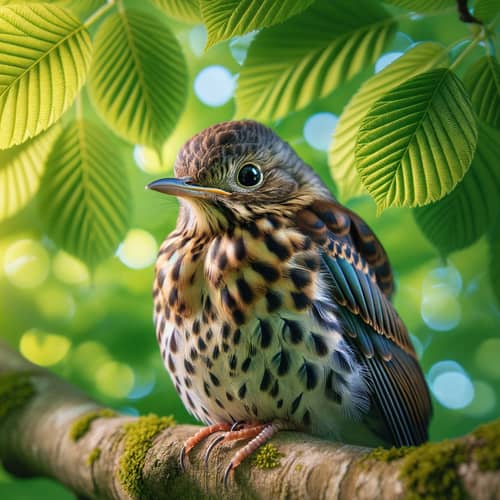 Exquisite Bird Perched on Tree Branch