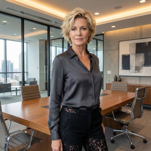 Elegant Portrait of a Confident Woman in Office