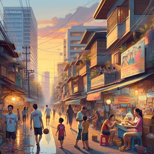 Lively Scene in Modern Filipino Society | Street Activities