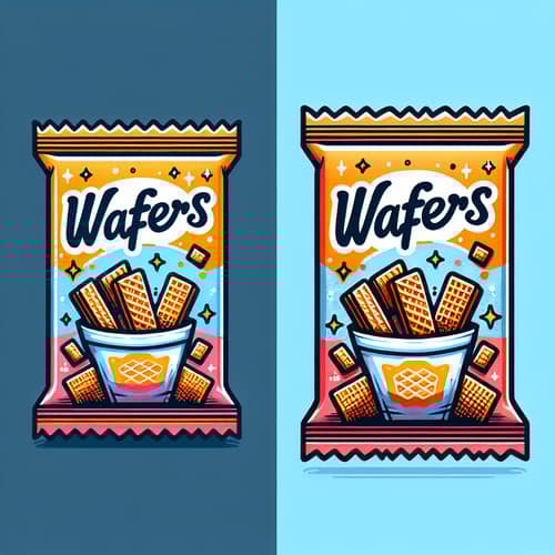 Colorful 'WAFERS' Package | Crunchy & Delicious Snack for Kids