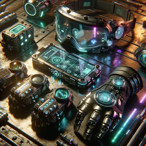 Cyberpunk Style Gadgets Collection | Futuristic Display & Accessories