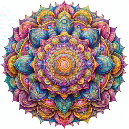 Radiant Crown Chakra Mandala for Spiritual Harmony