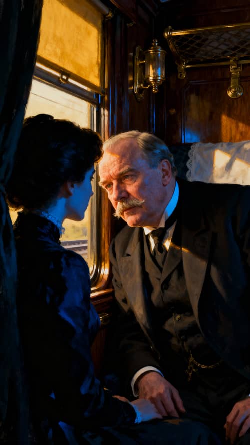 Otto von Bismarck and His Secret Lover in a Train Compartment