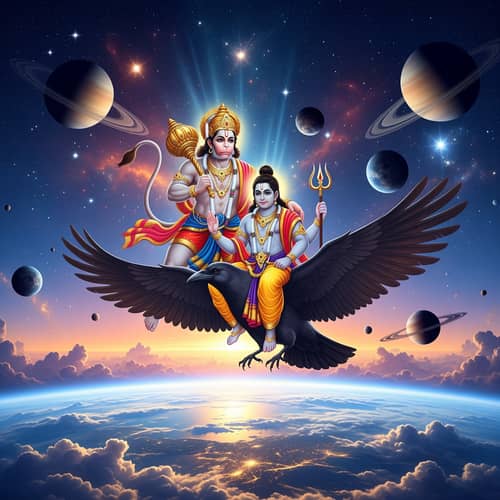 Hanuman and Soni: A Divine Sky Adventure