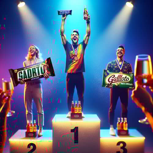 Podium Celebration: Snickers, Gallito Mint, Sangrias & Zepol