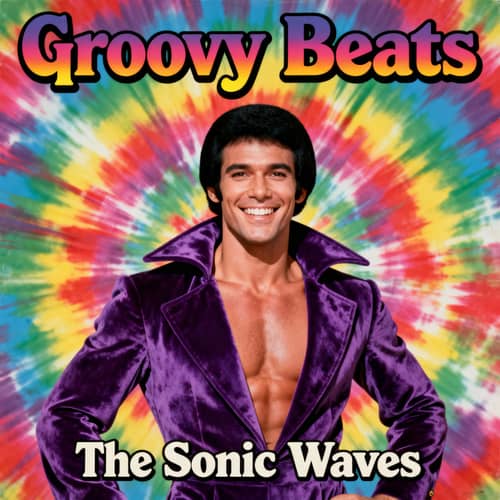 Vintage 70s Album Cover Design - Groovy Beats Vintage 70s Album Cover Design - Groovy Beats