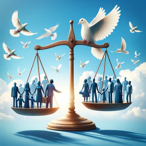 Human Rights Symbol: Fairness, Equality, Diversity & Harmony