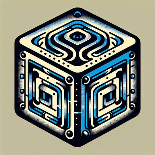 Animated Cube with Four Distinct Faces