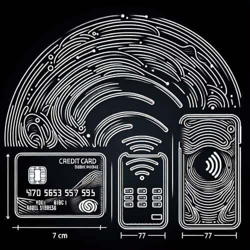 Contactless Payments Contours | Elegant 7x7 cm Image