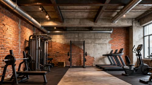 Beautiful Industrial Gym Design Inspiration