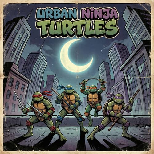 Martial Arts Turtles: Action-Packed Poster Art Martial Arts Turtles: Action-Packed Poster Art