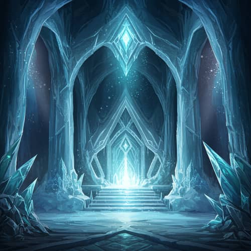 Enchanted Ice Palace Interior - Fantasy Art