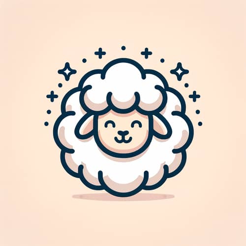 Friendly Animated Sheep Logo Design