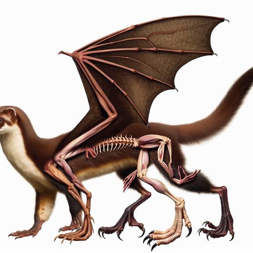 Weasel with Raptor Legs and Bat Wings: A Unique Creature