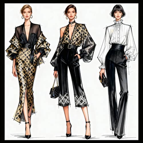 Runway-Ready Fashion Design Illustrations
