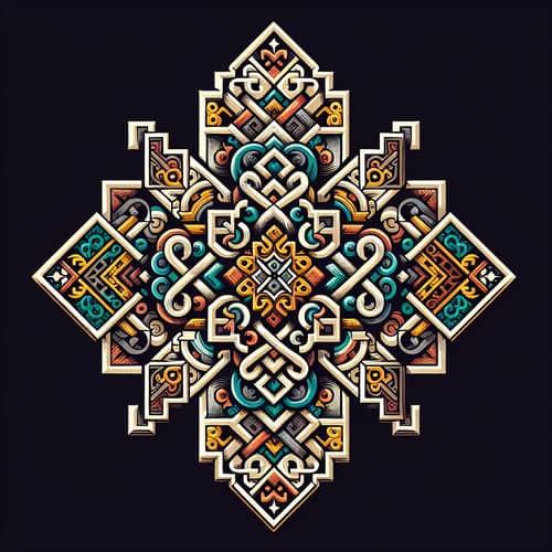 Kazakh Ornament: Intricate Geometric Patterns & Symbology