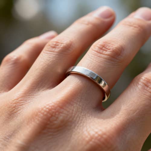 Rendered Ring on a Realistic Finger Rendered Ring on a Realistic Finger