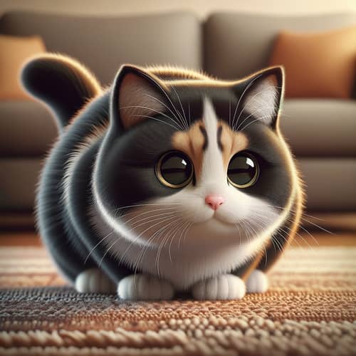 Domestic Housecat with Black and White Fur | Green Eyes