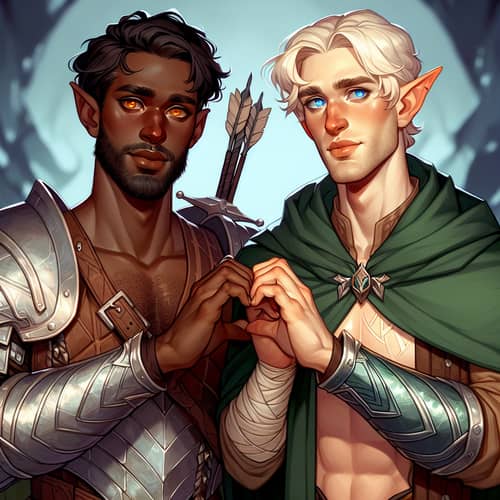 Fantasy Dungeons and Dragons Love Story: Cleric and Magic User