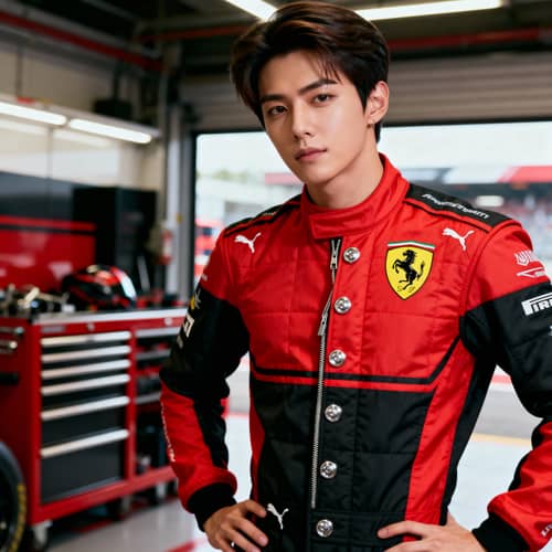 Enhypen Jake in Ferrari F1 Suit: Style Meets Speed Enhypen Jake in Ferrari F1 Suit: Style Meets Speed
