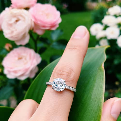 Stunning Round Diamond Engagement Ring in Garden Stunning Round Diamond Engagement Ring in Garden