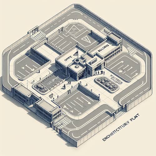 Architectural Base Plan with Entrance and Checkpoint