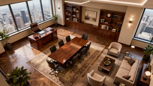 Luxurious Modern Corner Office Design Ideas Luxurious Modern Corner Office Design Ideas