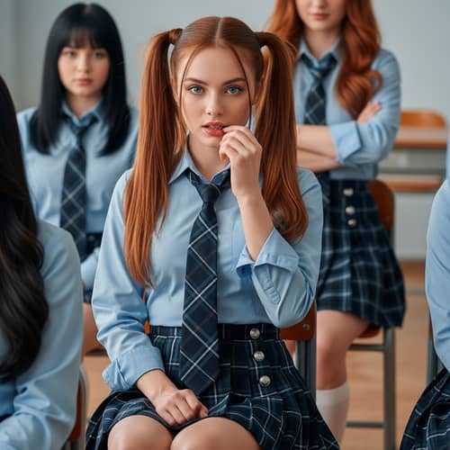 Stylish Teenage School Girls in 8K Resolution