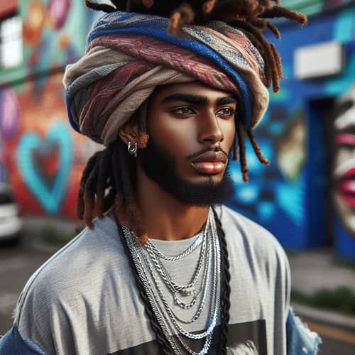 Trendy Urban Streetwear | African Man Turban Look