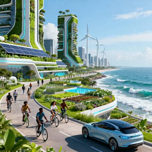 Futuristic Sustainable Coastal City Design Futuristic Sustainable Coastal City Design