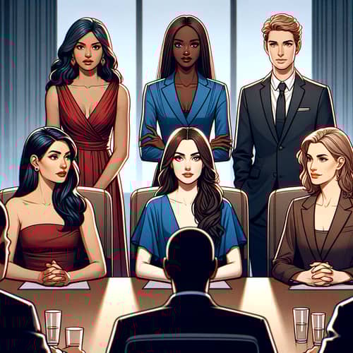 Diverse Meeting Conference with Seven Engaging Individuals