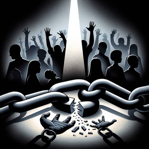 Fight Against Human Trafficking - Symbolic Illustration of Hope