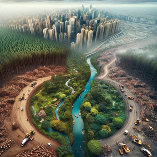 Human Impact on Nature: Forest Conservation vs Urban Development
