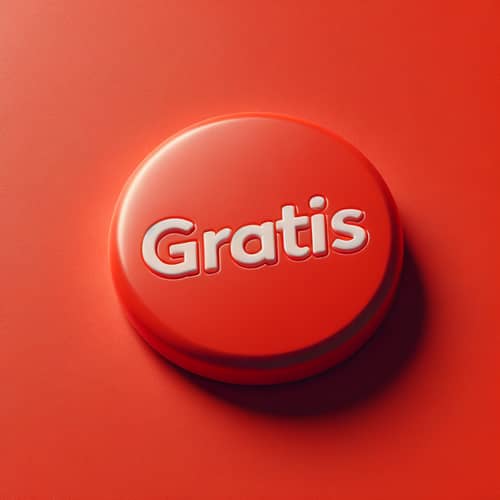 Vibrant Red Call-to-Action Button with 'Gratis' Label