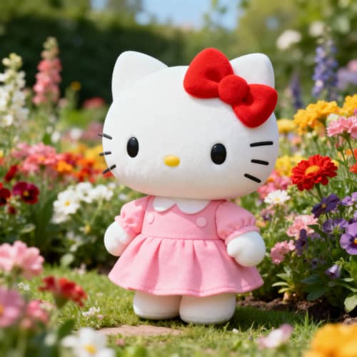 Kawaii Hello Kitty Style White Cat Character Kawaii Hello Kitty Style White Cat Character
