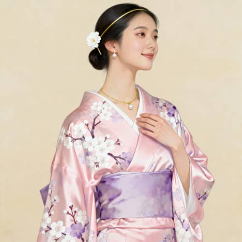 Elegant Character in Stunning Kimono Pose