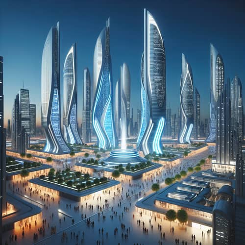 Futurist City Monuments: Advanced Urban Space Designs